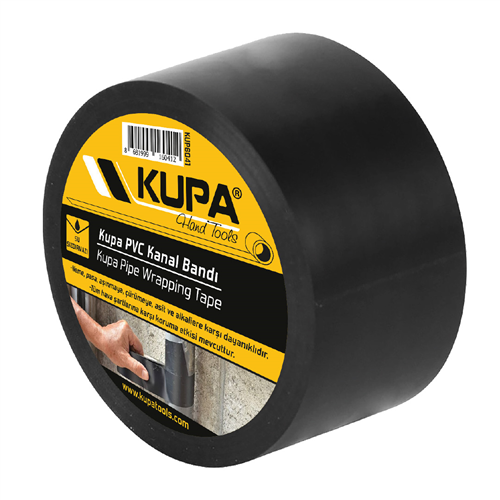 KUPA PVC KANAL BANTI SİYAH 48 MM 20 YDS.
